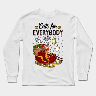 Cats Ugly Christmas Sweater. Cats For Everybody Matching Sweatshirts. Long Sleeve T-Shirt